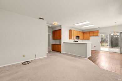 living room and kitchen