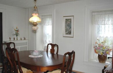 Formal dining room with deep sills