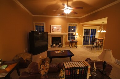 Hearth room with gas fireplace