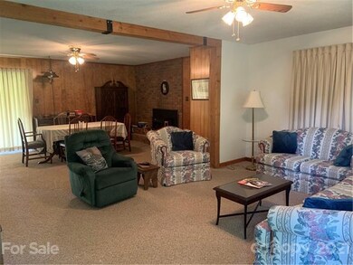 Living room into dining room