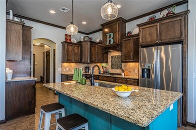 Spacious kitchen with plenty of counter space.