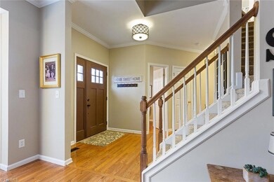 Foyer with high ceiling