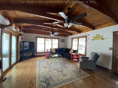 Open family room from kitchen