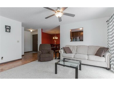 Living room with pass thru to the kitchen
