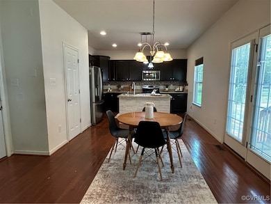 Dining area with healthy amount of natural light,