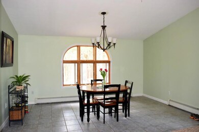 Cathedral ceiling in dining room