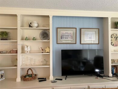 Large built in for storage and TV
