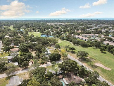 Drone view from home of golf course