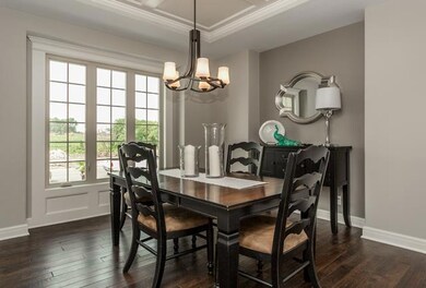 Formal Dining Room with Box Cut Out Ceiling