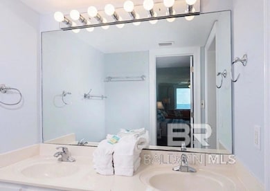 Bathroom featuring double vanity