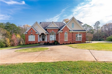 View of front of house featuring a front lawn
