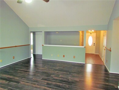 Living room looking towards the front door.