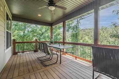 Serene wooden desk main level enjoy nature
