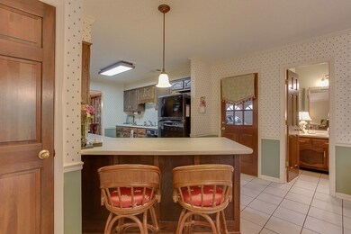 Breakfast bar.  To the right, you can see a door t