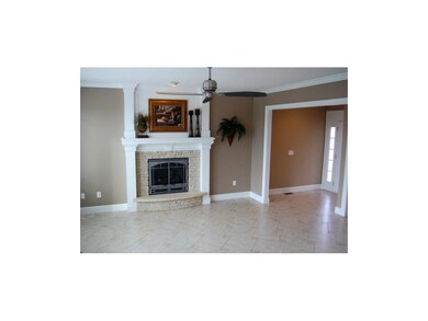Family room with FP and tile floors