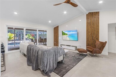Family room with accent wall