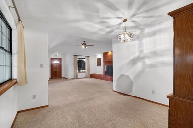 Dining area and living room
