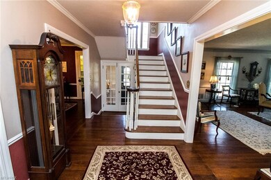 View from library looking towards the front foyer 