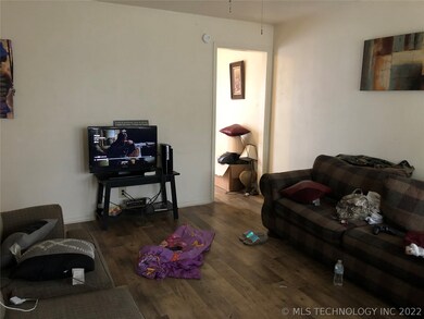 View from front door into living room. Doorway on