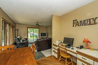 Kitchen opens to the flex space; currently used as