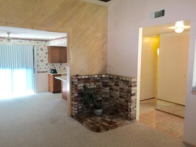 Living area towards kitchen