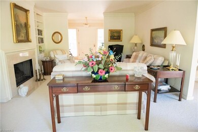 Living room with view of entry