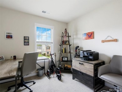 View of carpeted office space