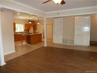 Family room open to Kitchen and Dining room