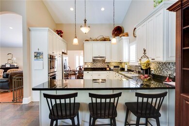 Granite countertops and large bar area