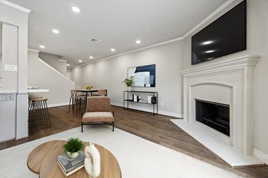 View of living areas virtually staged with living