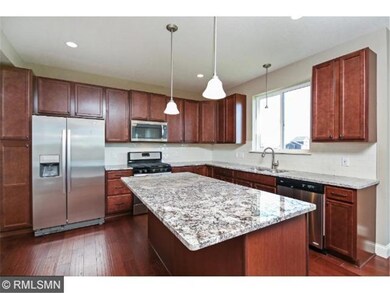 Beautifully upgraded kitchen with large island and