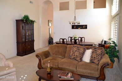 Living room and dining room