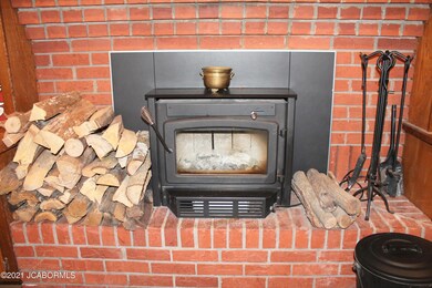 wood burning fireplace with insert