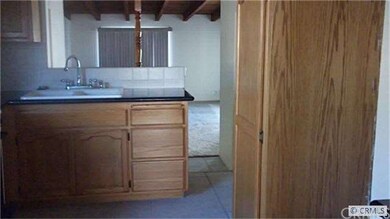View of the kitchen from the dining room door way