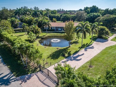 Gorgeous pond and fountain provide for spectacular