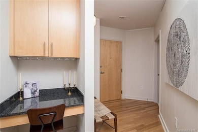 Front entrance with workstation