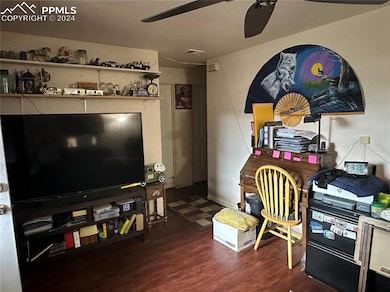 Main living space with wood-style flooring