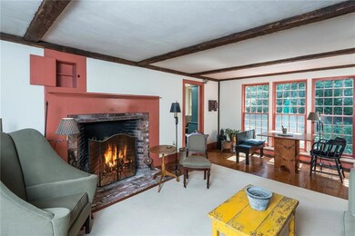 Living room with working wood...