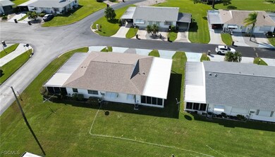 Aerial perspective of suburban area