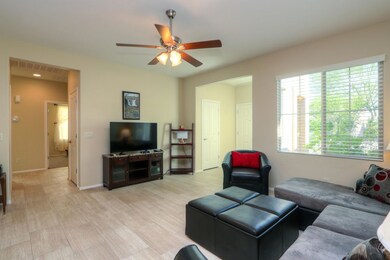 Tile throughout (carpet in bedrooms)