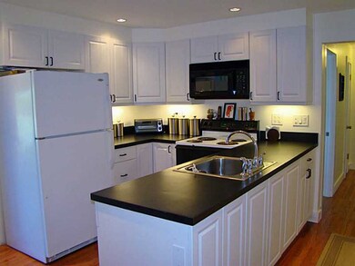 Kitchen. New kitchen has good work space and plent