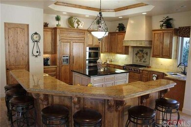 Knotty Alder Cabinets, 8 foot doors, built in refr
