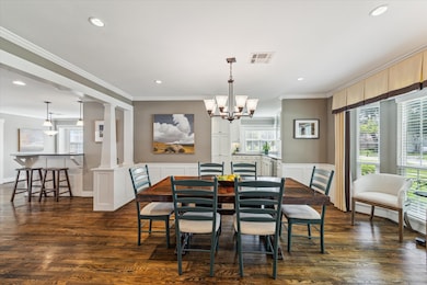 Stepping in from the foyer is the spacious dining