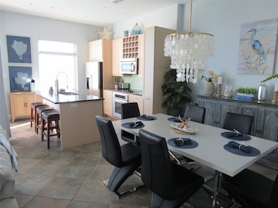 Dining area and kitchen