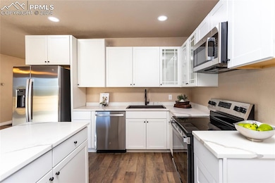 New SS appliances & glass top stove