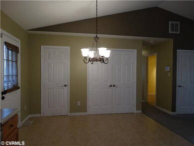 Dining Room - ceramic tile floors - open to kitche
