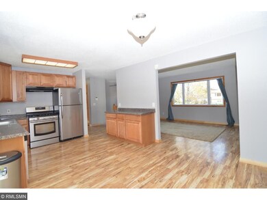 View from the eating area to the living room.