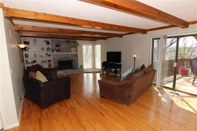 Great room with slider to deck.
