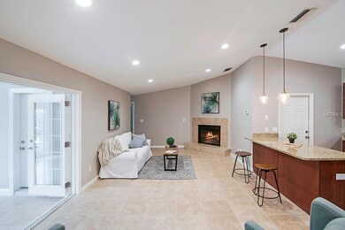 View of living room & kitchen from the dining room