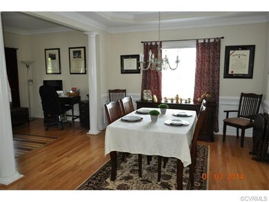 View of dining room from hallway